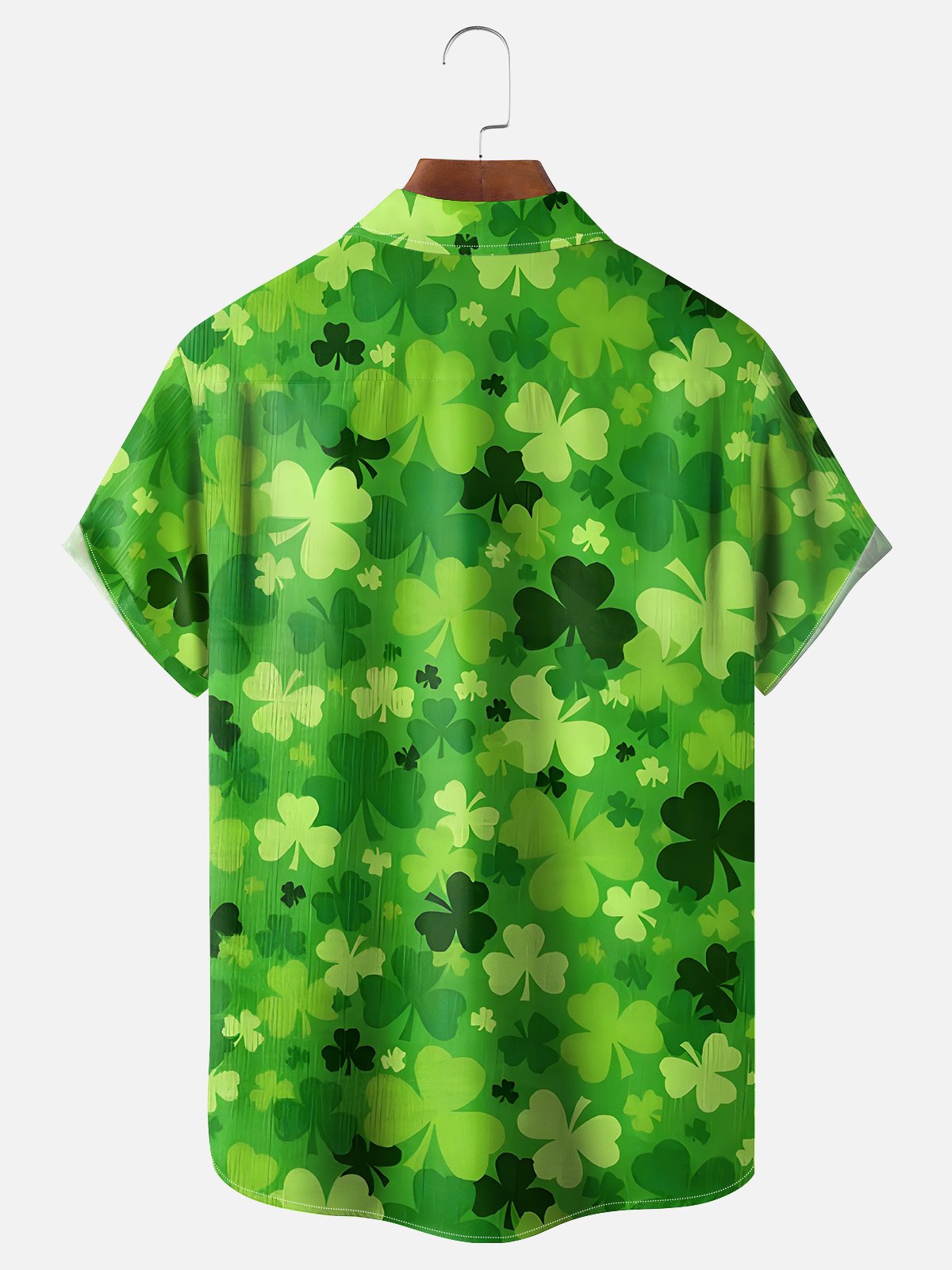 Moisture-wicking Trump "Make St. Patrick's Day Great Again" Chest Pocket Casual Shirt