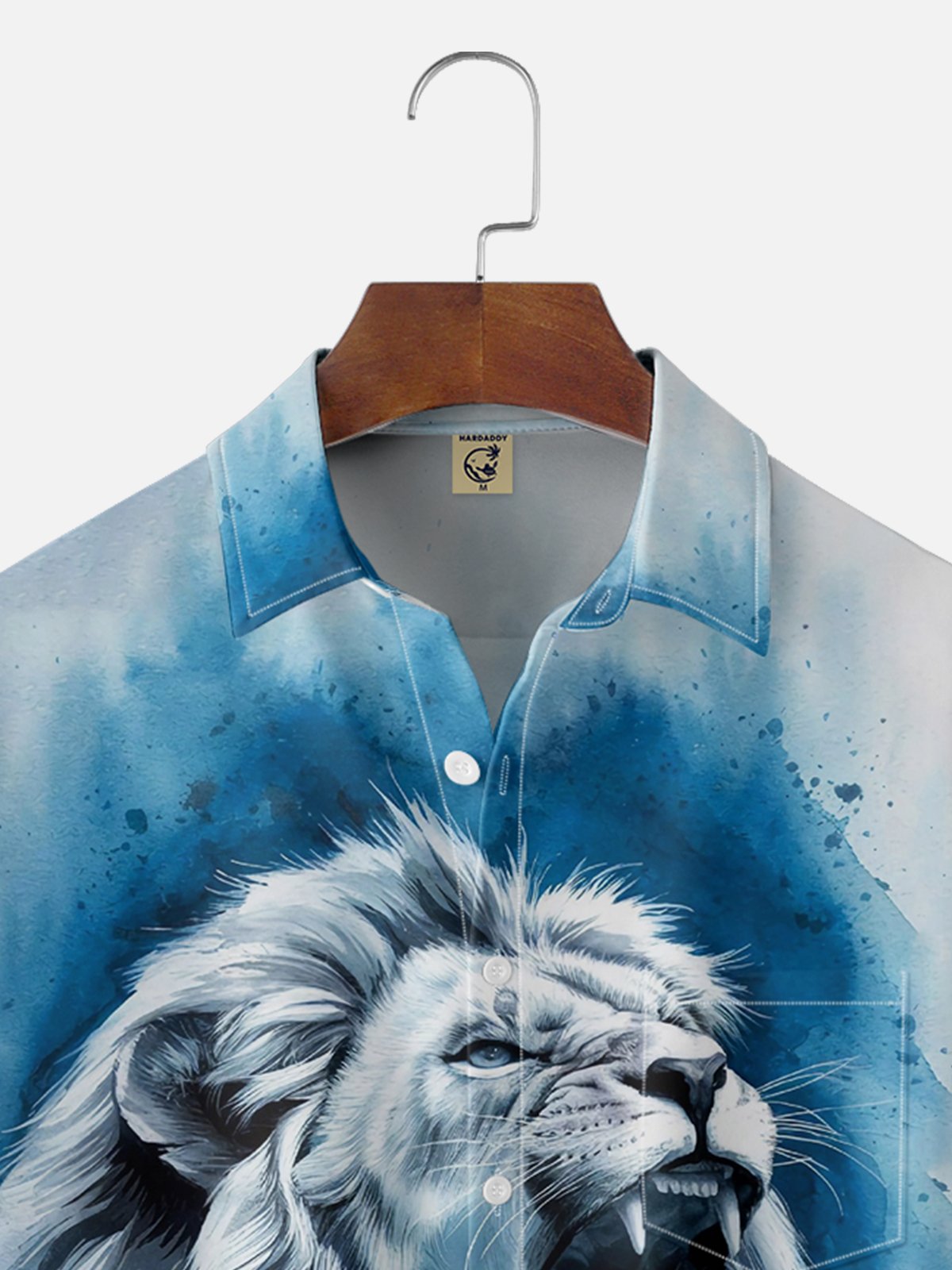 Moisture-wicking Lion Faith Over Fear Easter Chest Pocket Casual Shirt