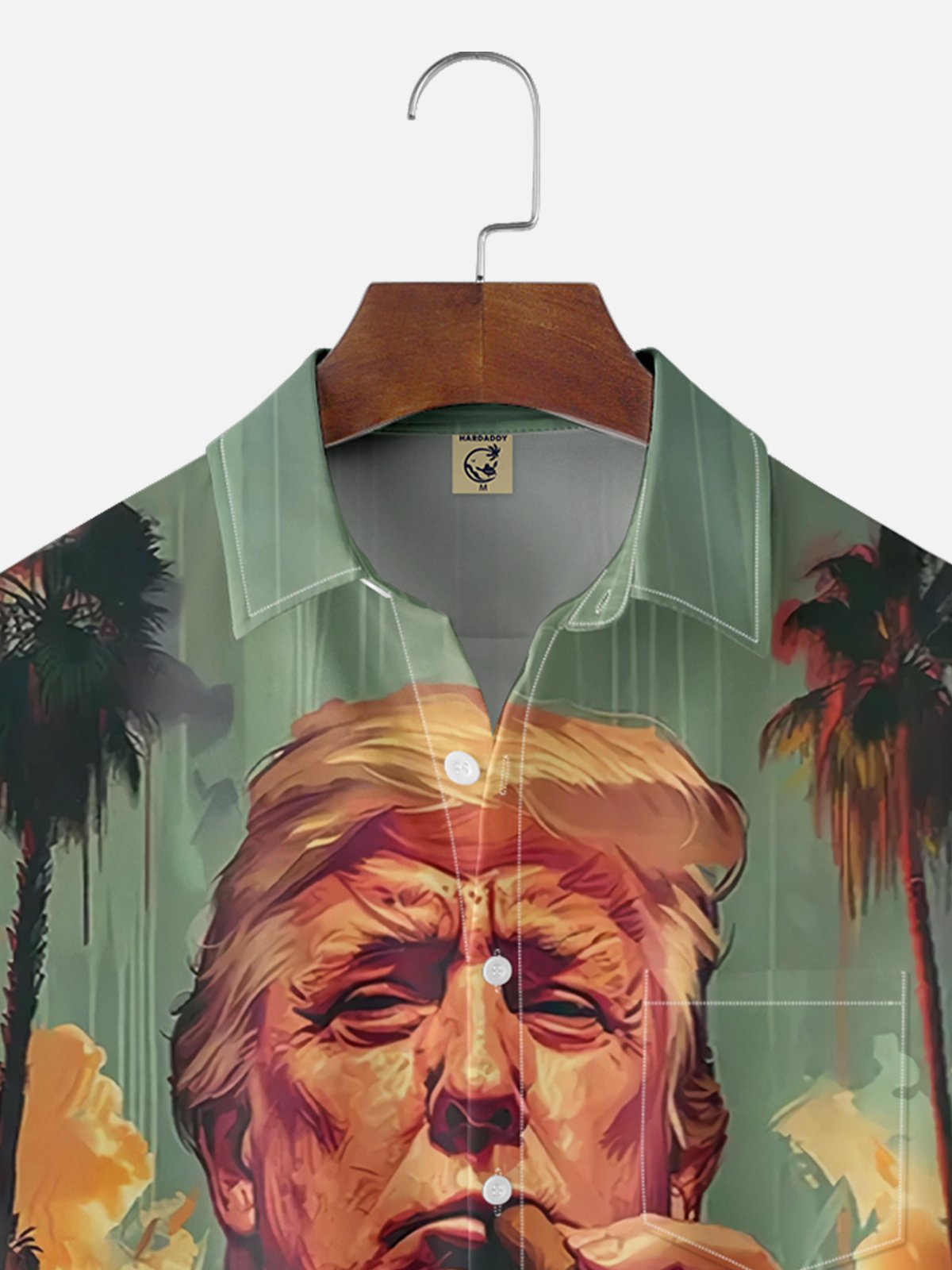 Moisture Wicking Hawaiian Trump Chest Pocket Hawaiian Shirt