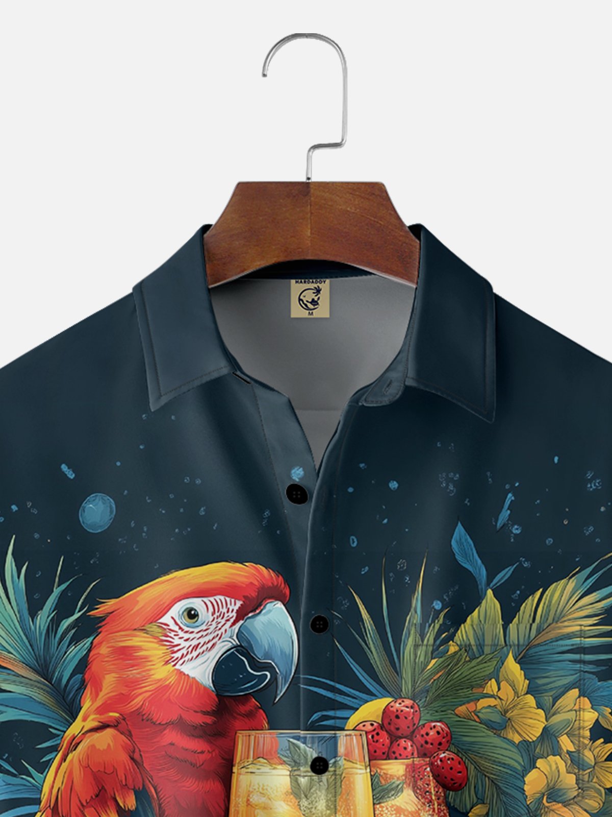 Moisture-wicking Its 5 O'clock Somewhere Parrots Chest Pocket Hawaiian Shirt