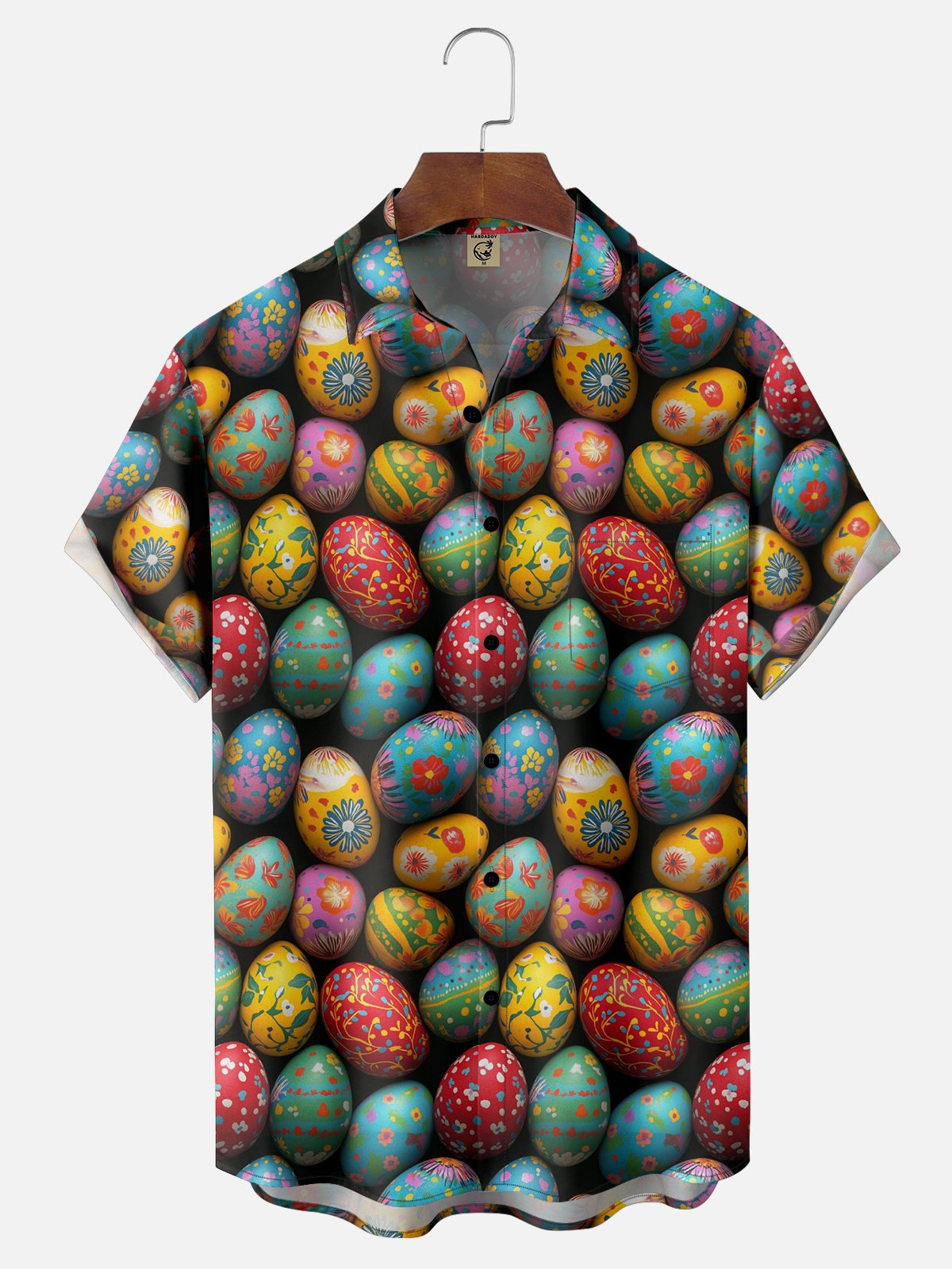 Moisture-wicking Easter Eggs Chest Pocket Casual Shirt