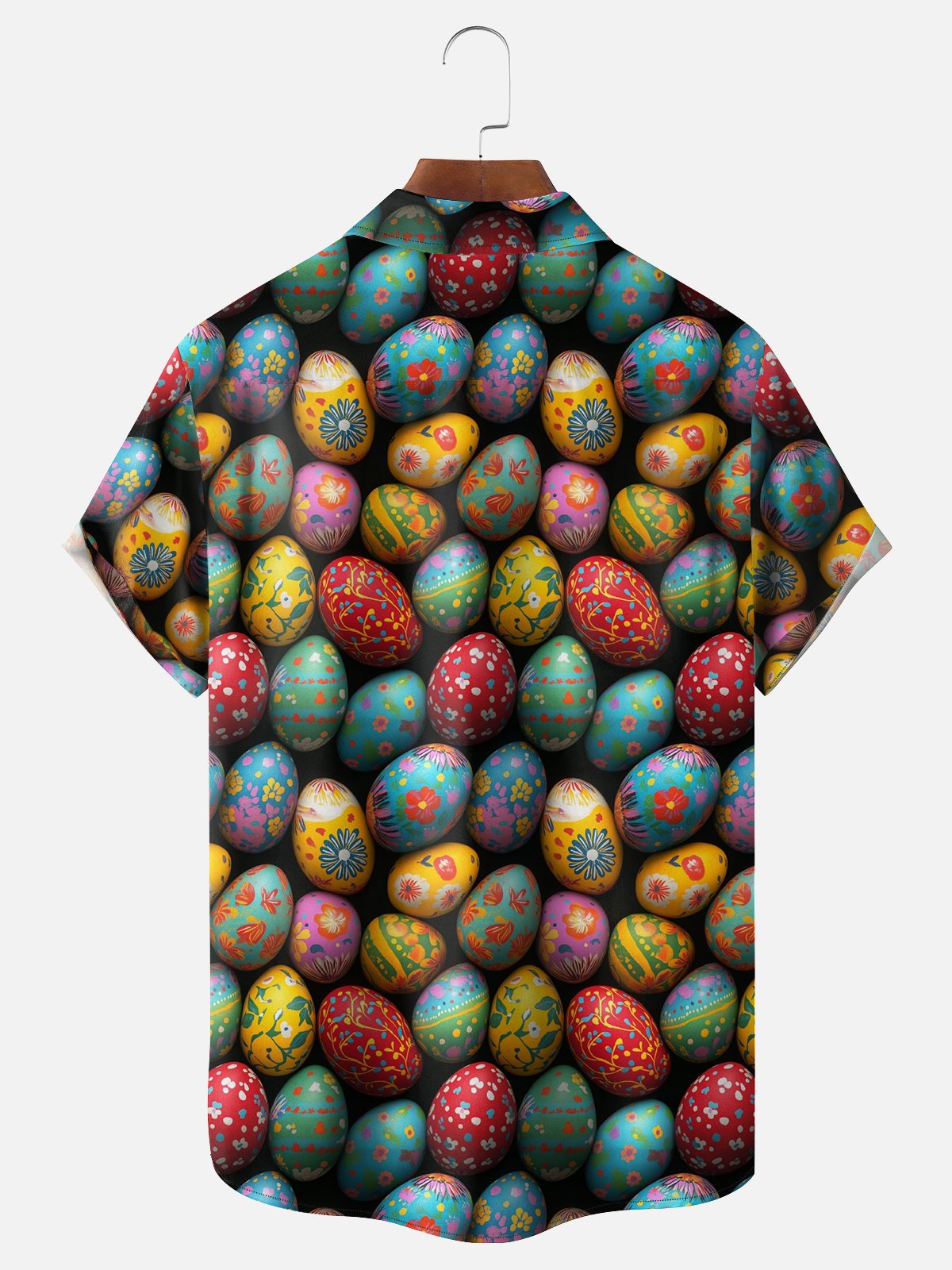 Moisture-wicking Easter Eggs Chest Pocket Casual Shirt