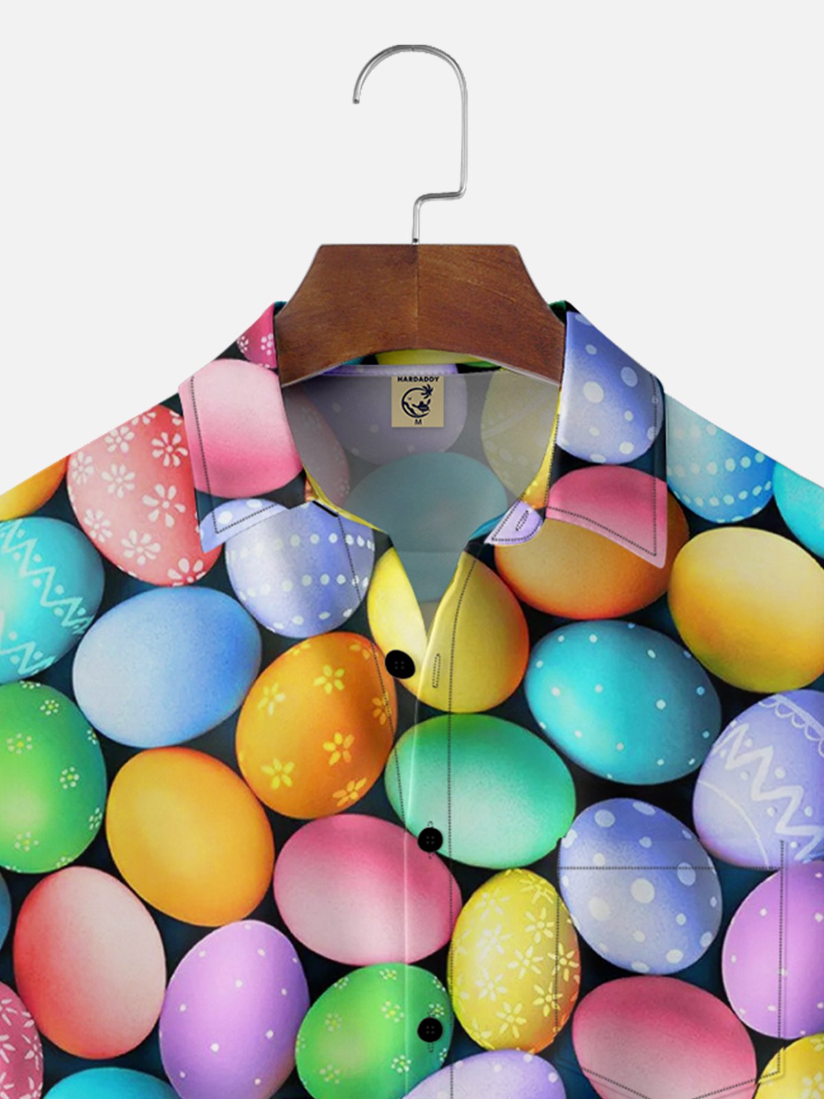 Moisture-wicking Easter Eggs Chest Pocket Casual Shirt