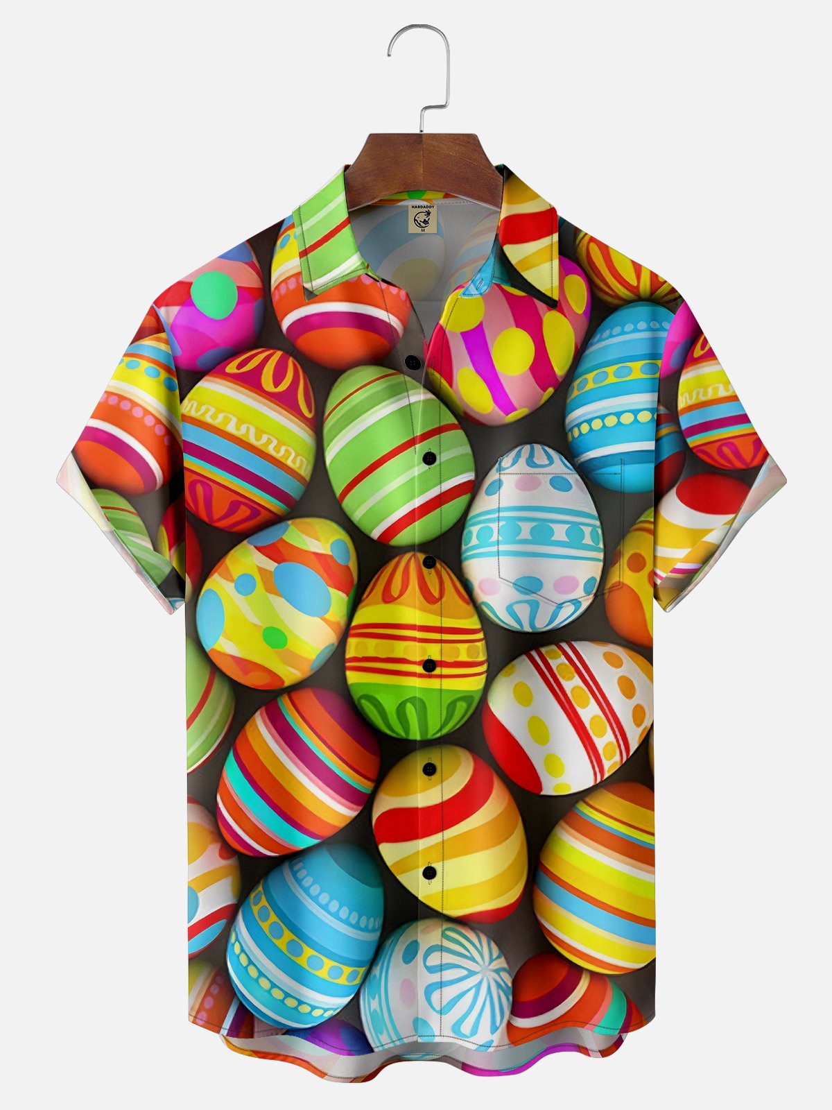 Moisture-wicking Easter Eggs Chest Pocket Casual Shirt