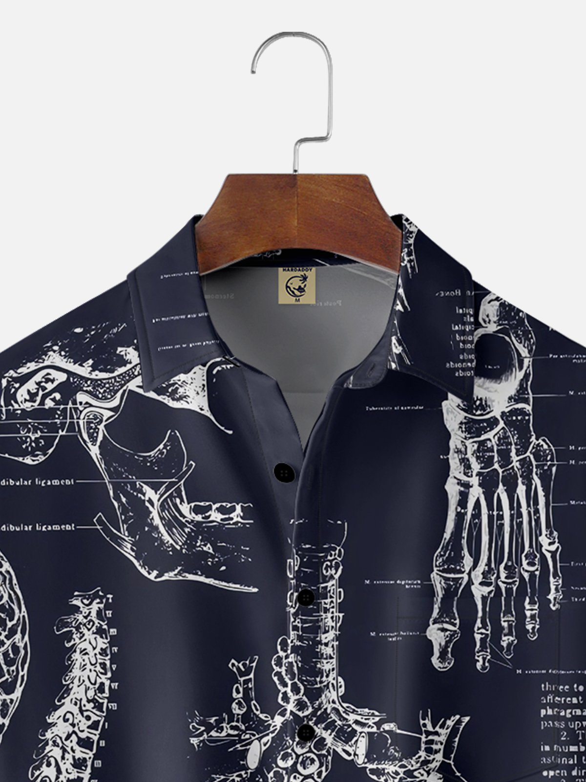 Moisture-wicking Abstract Skeleton Chest Pocket Casual Shirt