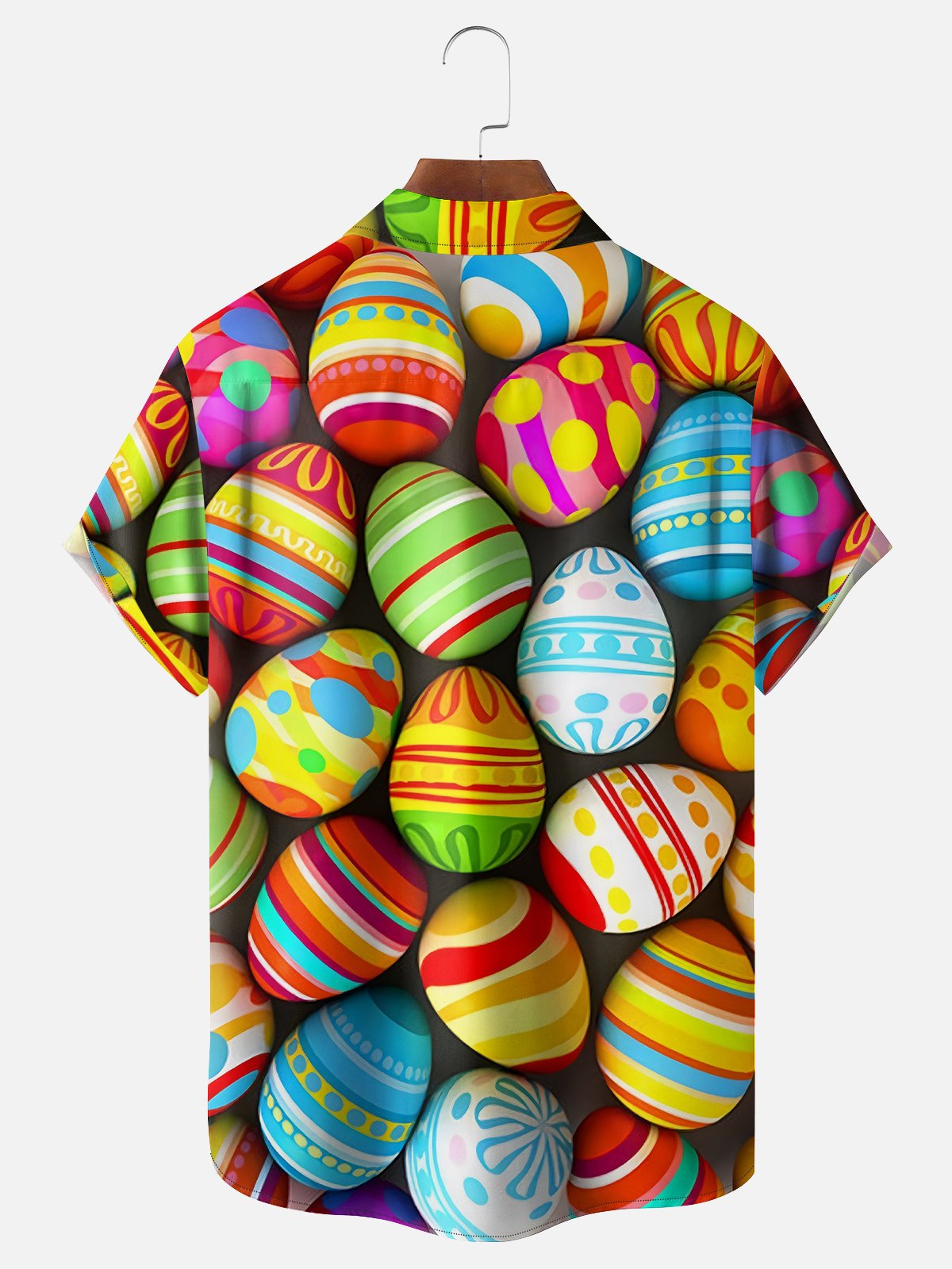 Moisture-wicking Easter Eggs Chest Pocket Casual Shirt