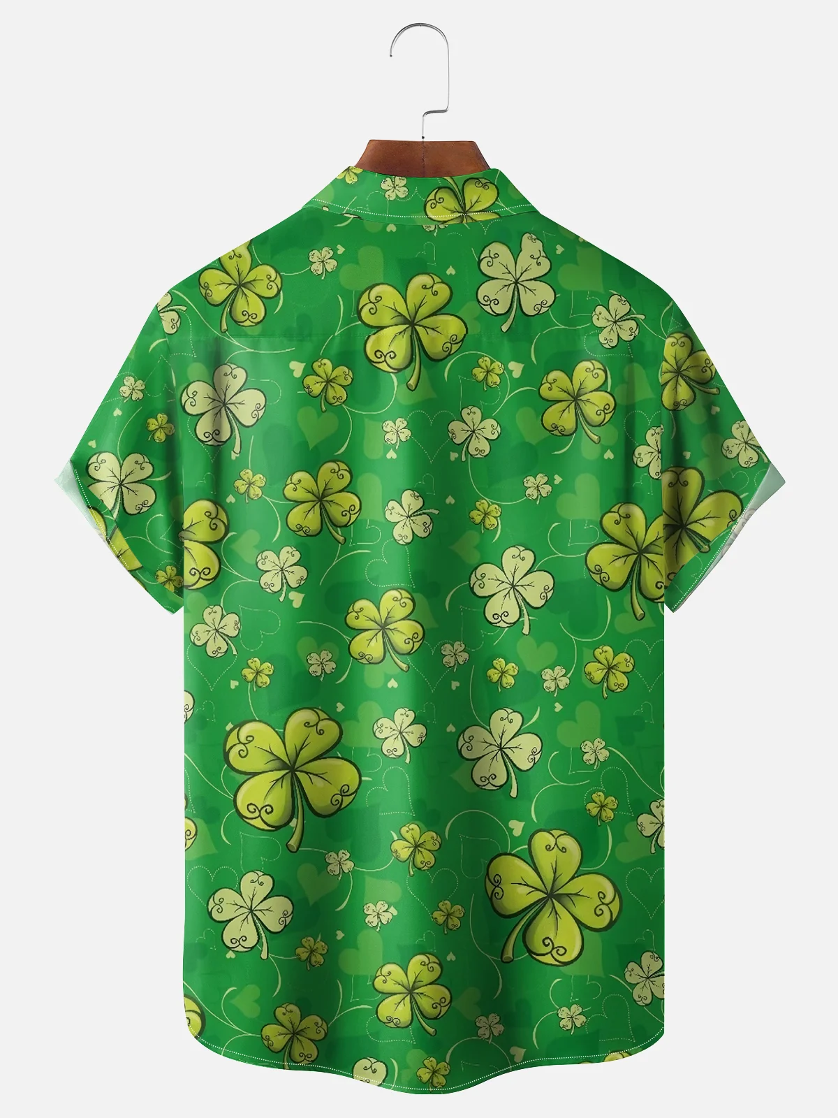 Moisture Wicking St. Patrick's Day Trump Chest Pocket Hawaiian Shirt