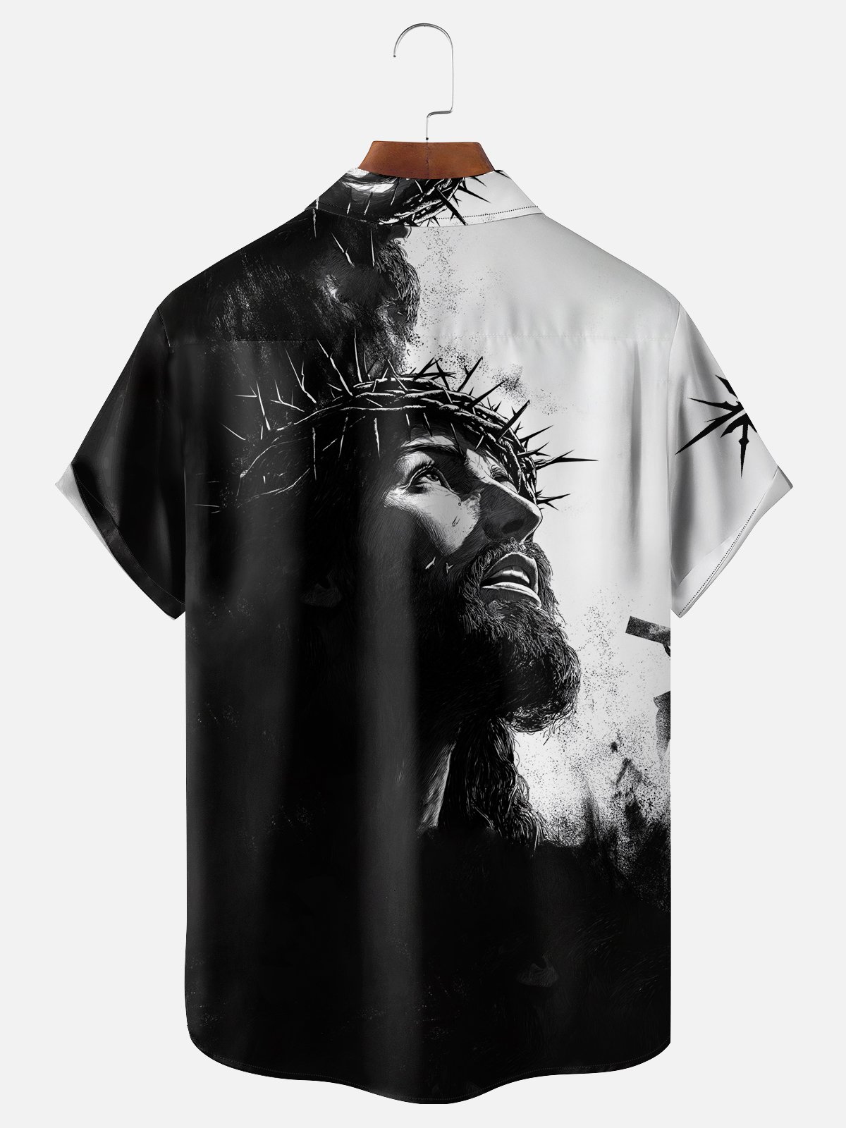 Moisture-wicking Jesus Cross Easter Chest Pocket Casual Shirt