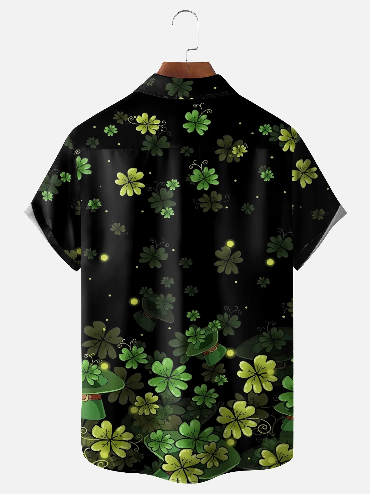 Moisture Wicking St. Patrick's Day Beer Trump Chest Pocket Hawaiian Shirt