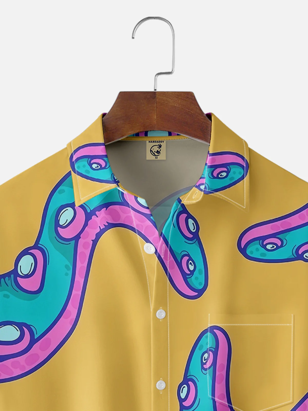 Moisture-wicking Octopus Art Funny Chest Pocket Casual Shirt