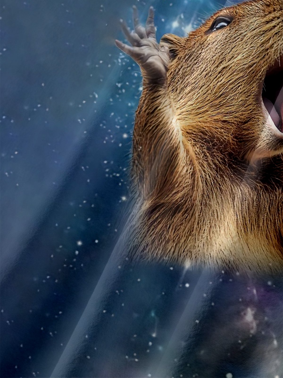 Moisture-wicking Groundhog Capybara Moon Chest Pocket Casual Shirt