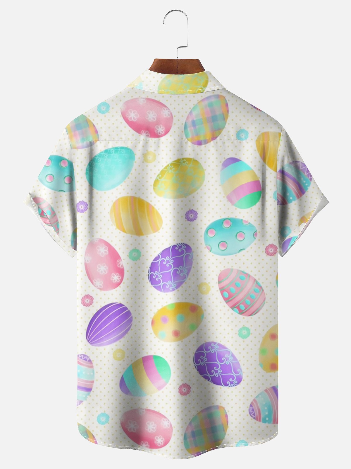 Moisture-wicking Easter Egg Bigfoot Chest Pocket Casual Shirt