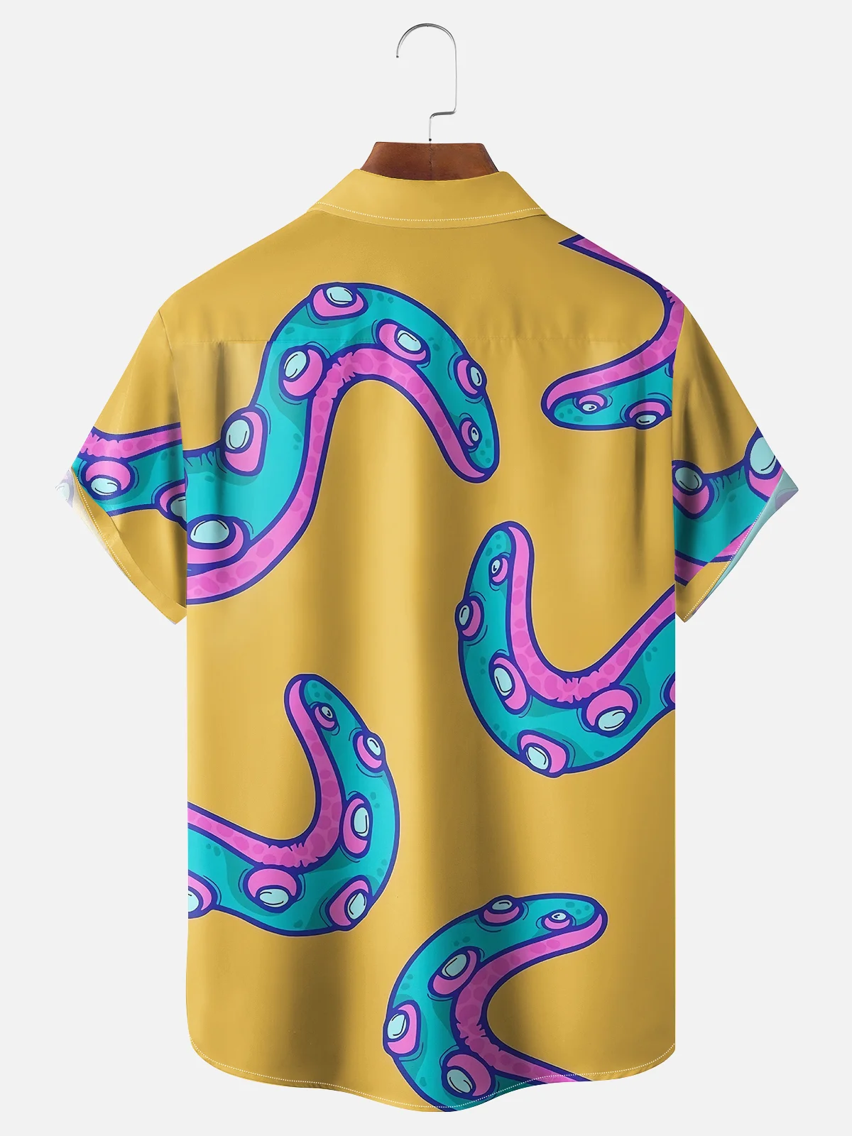 Moisture-wicking Octopus Art Funny Chest Pocket Casual Shirt