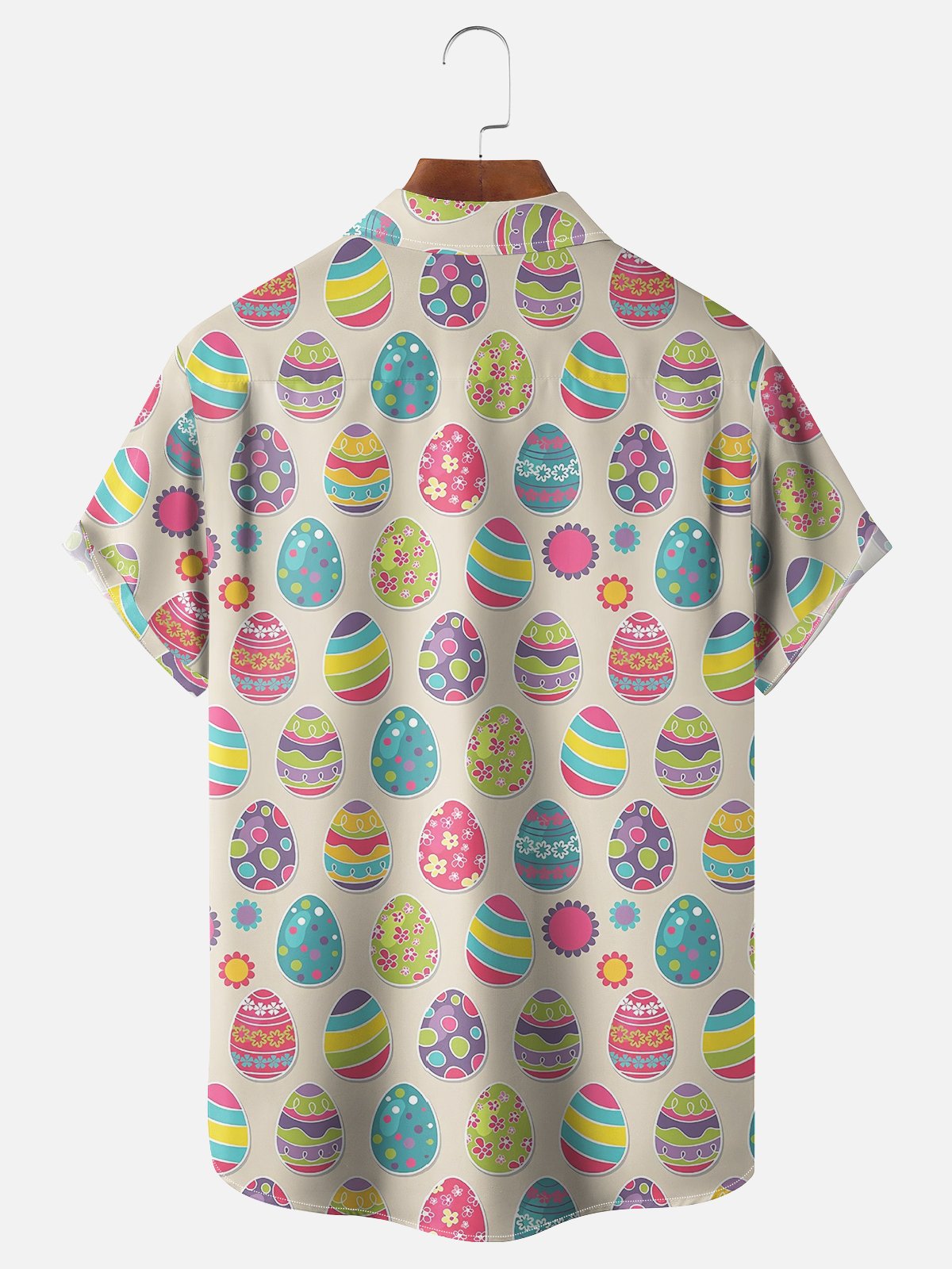 Moisture-wicking Easter Trump "I'm Just Here for the Deviled Eggs" Chest Pocket Casual Shirt