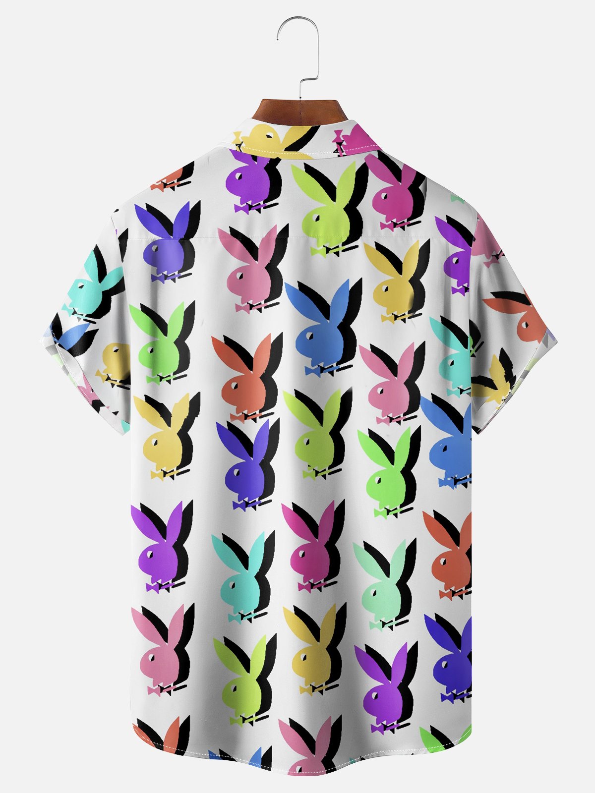 Moisture-wicking Bunny Rabbits Chest Pocket Hawaiian Shirt