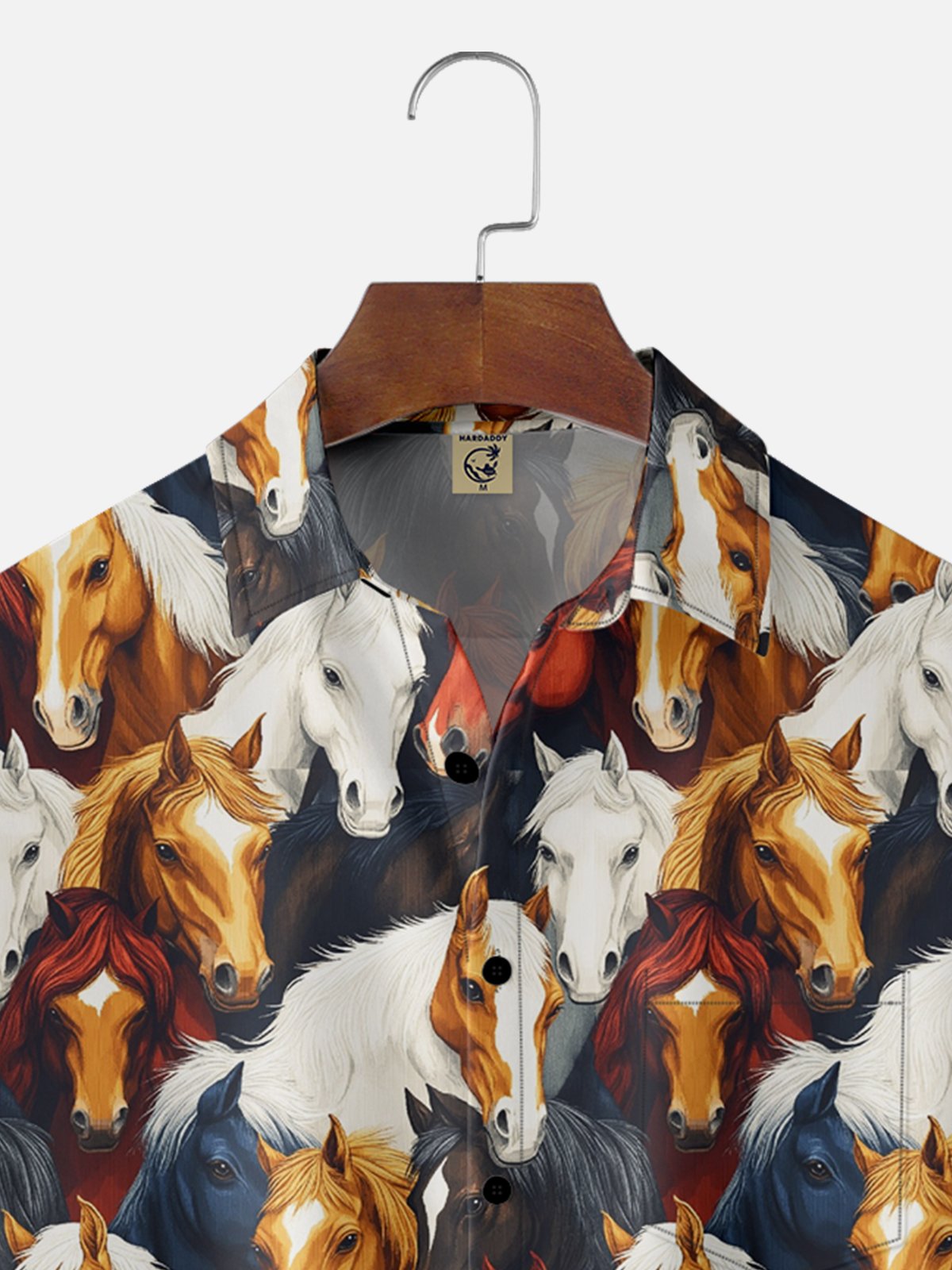 Moisture-wicking Kentucky Derby Horse Chest Pocket Casual Shirt