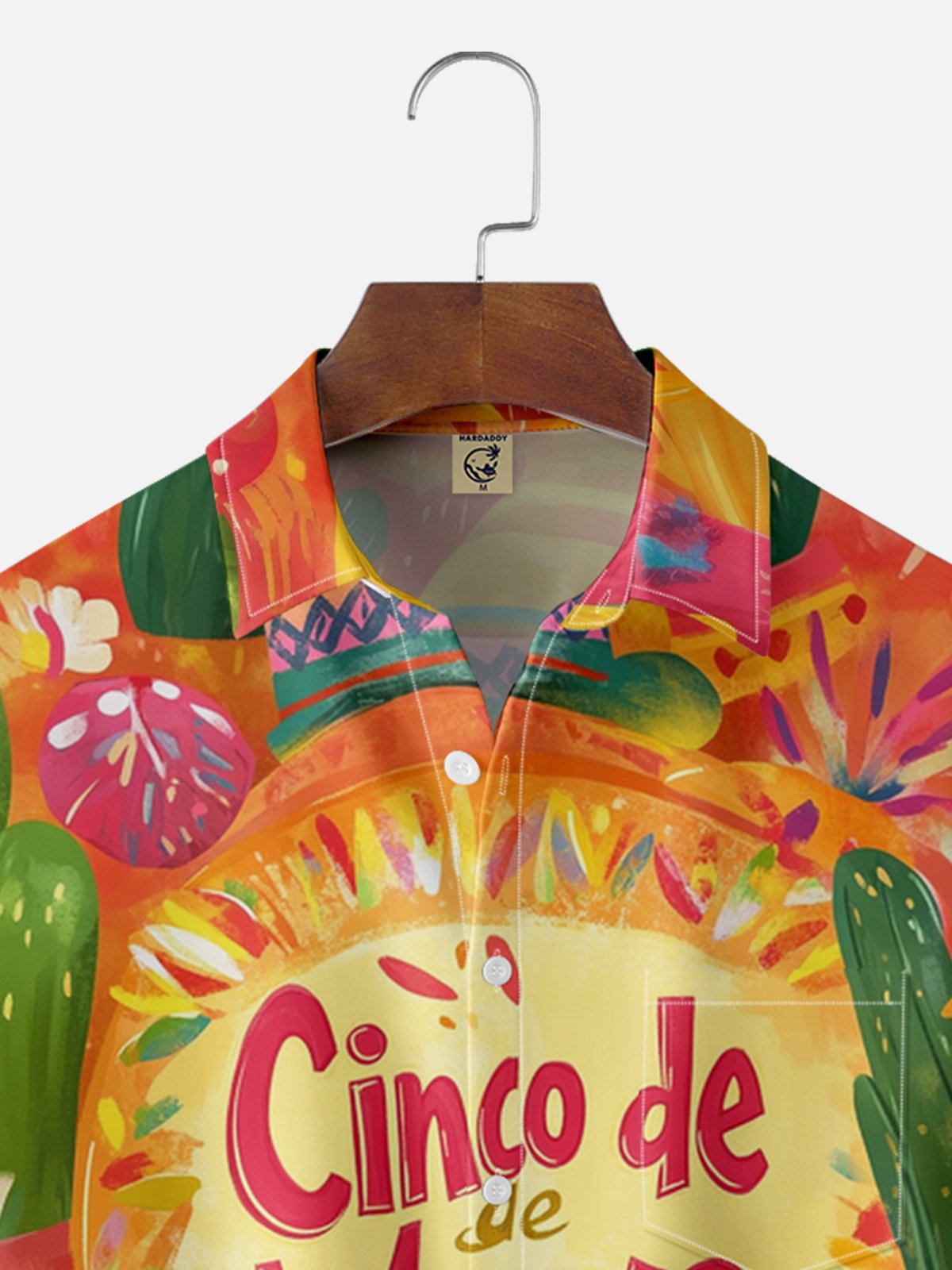 Moisture-wicking Cinco de Mayo Mexican Cactus Chest Pocket Casual Shirt