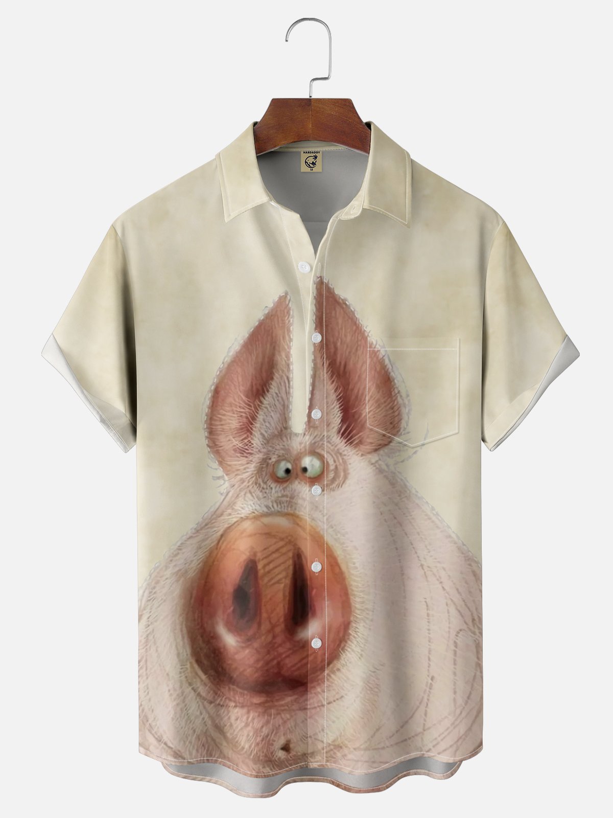 Moisture Wicking Funny Pig Hawaiian Shirt