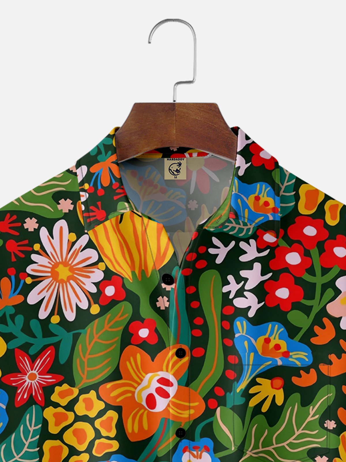 Moisture-wicking Mexican Otomi Art Chest Pocket Tropical Shirt