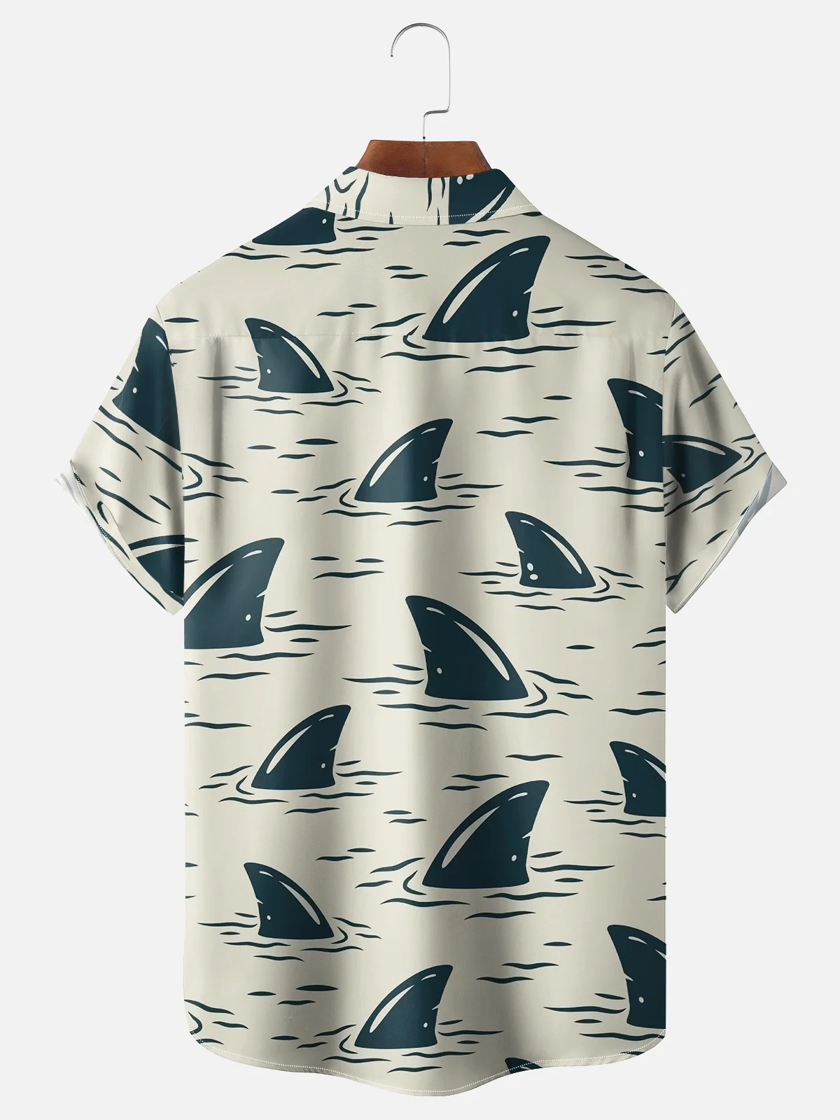 Moisture-wicking Sharks Chest Pocket Hawaiian Shirt