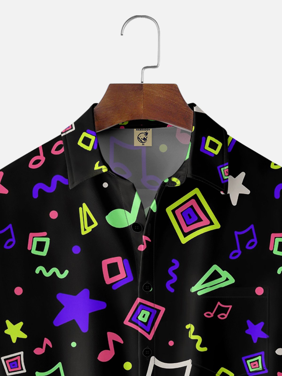 Moisture-wicking Music Chest Pocket Casual Shirt