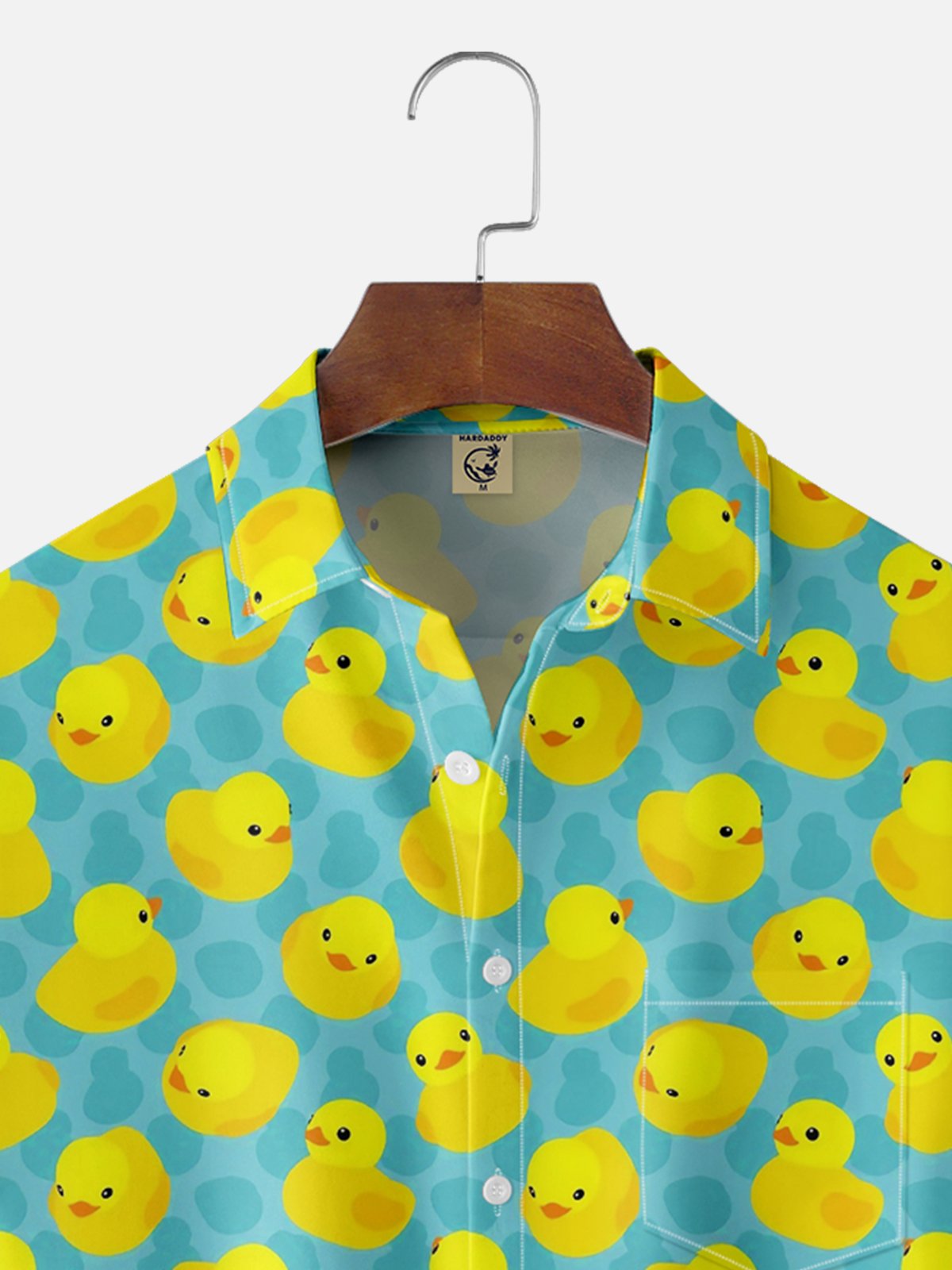 Moisture-wicking Duck Chest Pocket Hawaiian Shirt