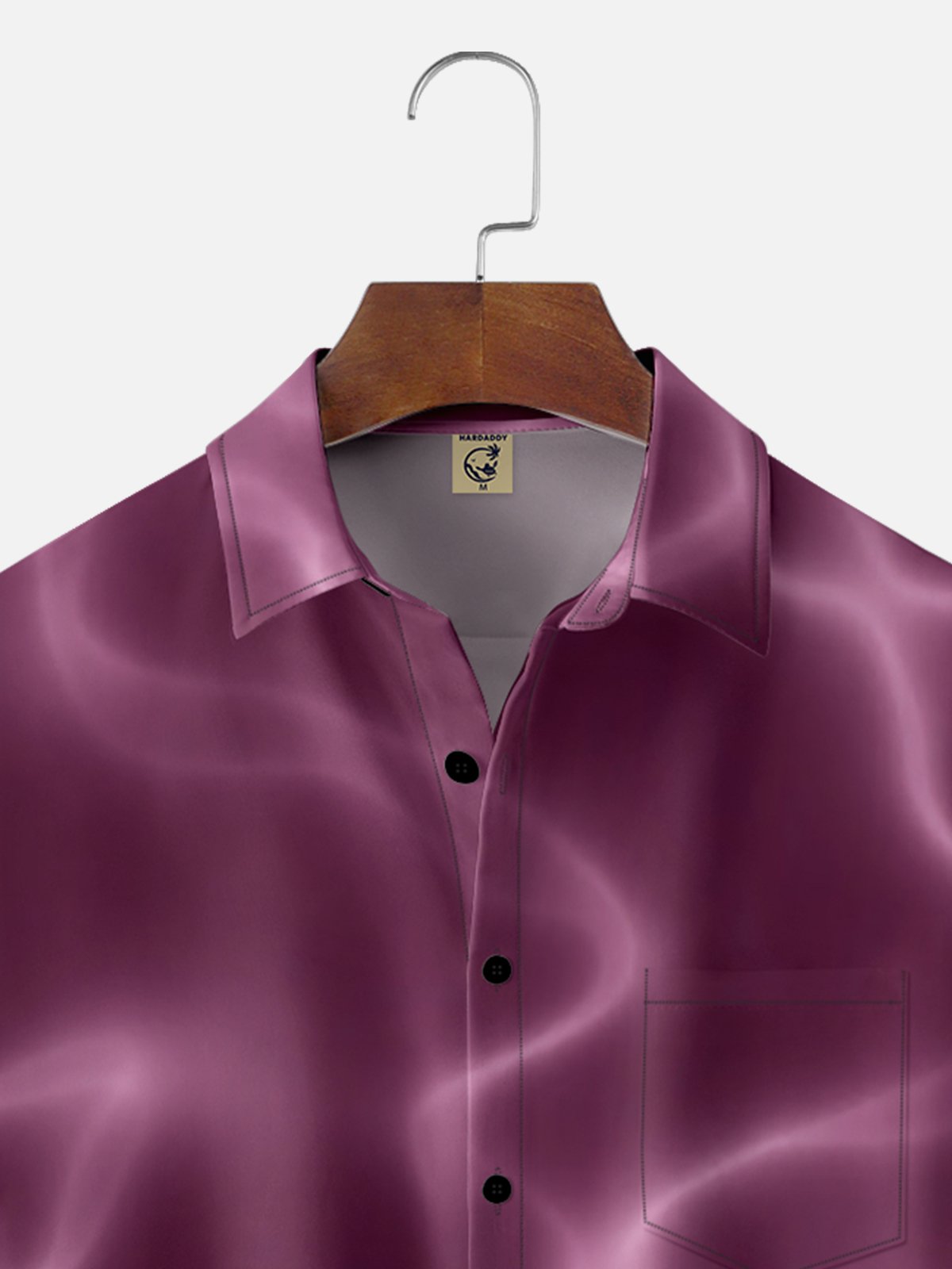 Moisture-wicking Gradient Color Ripple Chest Pocket Casual Shirt