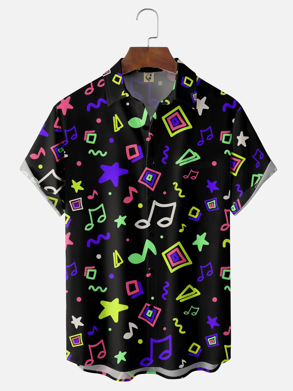 Moisture-wicking Music Chest Pocket Casual Shirt