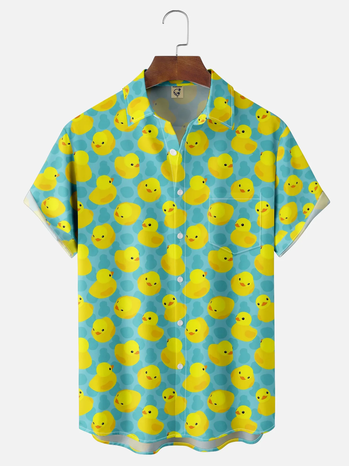 Moisture-wicking Duck Chest Pocket Hawaiian Shirt