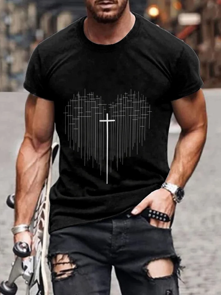 Jesus Cross Heart Easter T-shirt