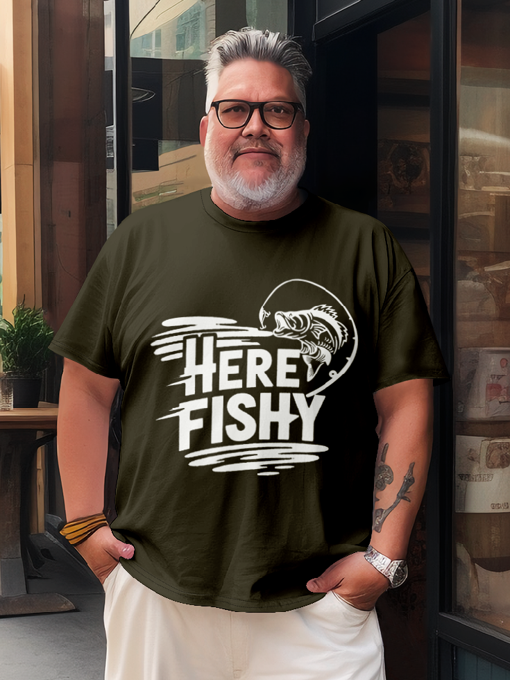 Here Fishy Fishing T-shirt