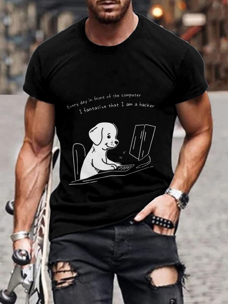 Geek Working Puppy T-shirt