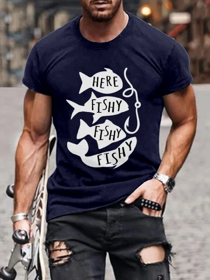 Here Fishy Fishing T-shirt