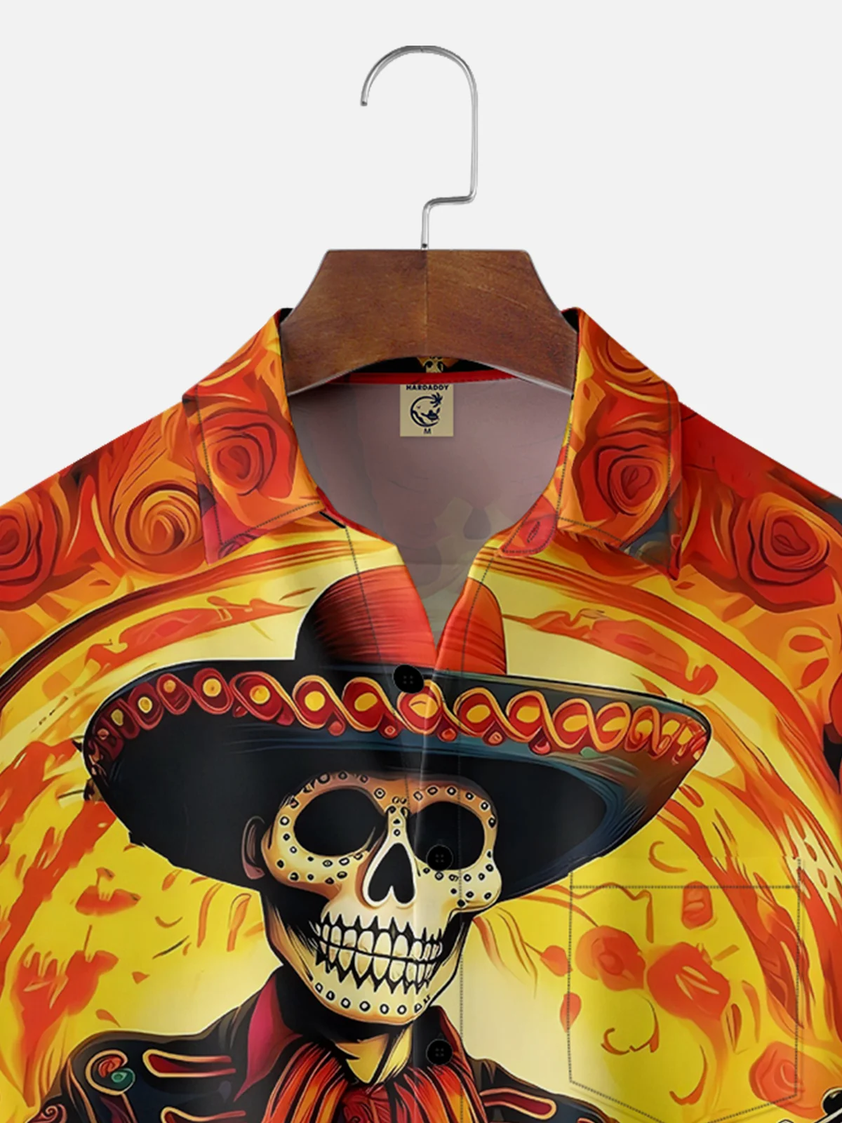 Moisture-wicking Cinco de Mayo Skeleton Music Fantasy Art Chest Pocket Casual Shirt