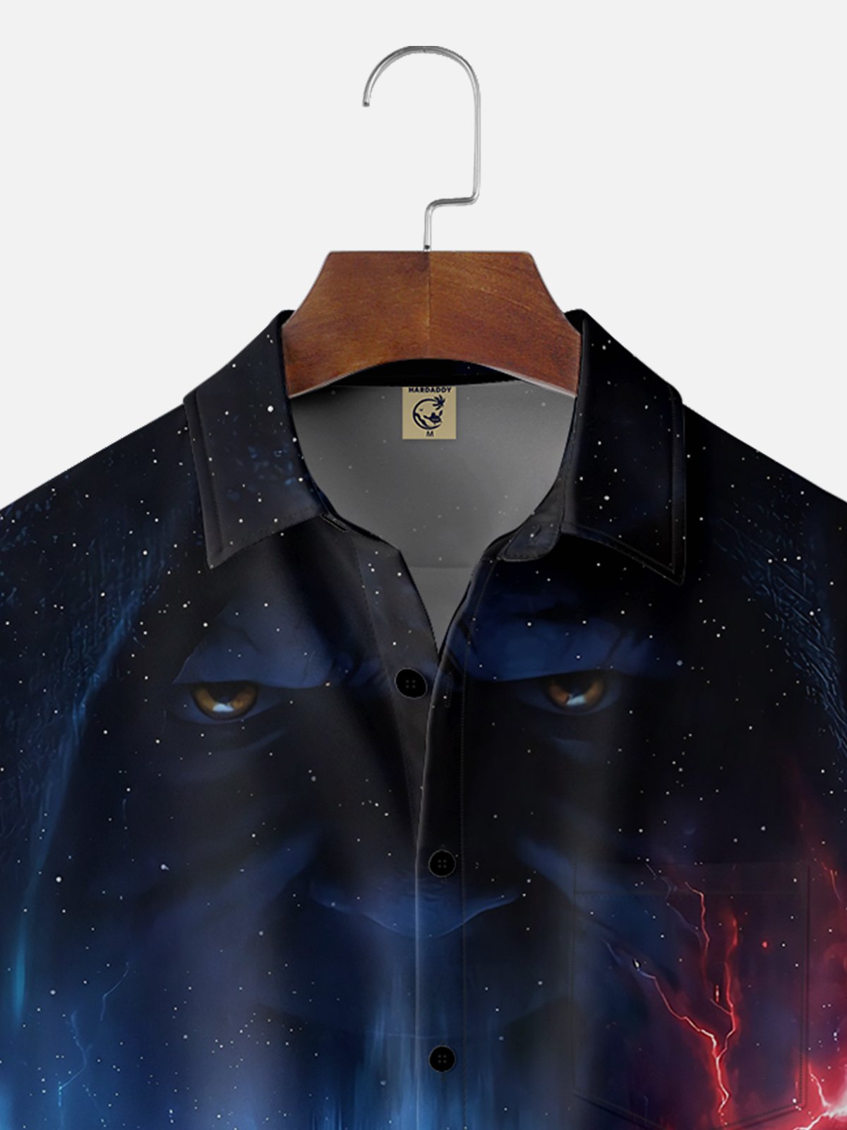 Moisture-wicking STAR vs. Art Illustration Technology Chest Pocket Casual Shirt