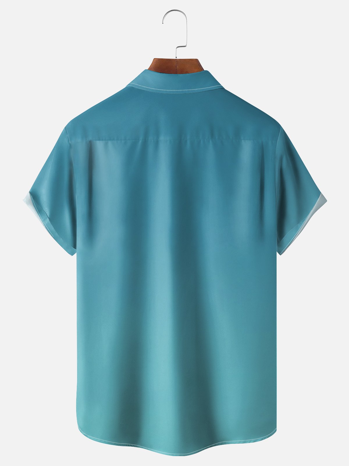 Moisture-wicking Floral Frog Chest Pocket Bowling Shirt