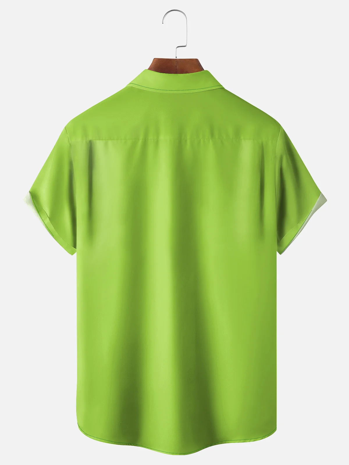 Moisture-wicking Crocodile Chest Pocket Bowling Shirt