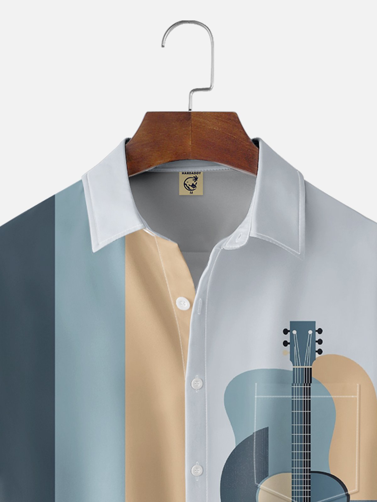 Moisture-wicking Music Guitar Chest Pocket Casual Shirt