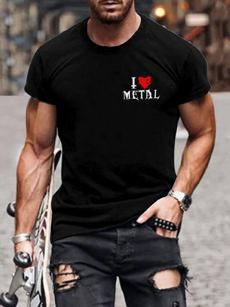 I Love Metal Rock T-shirt