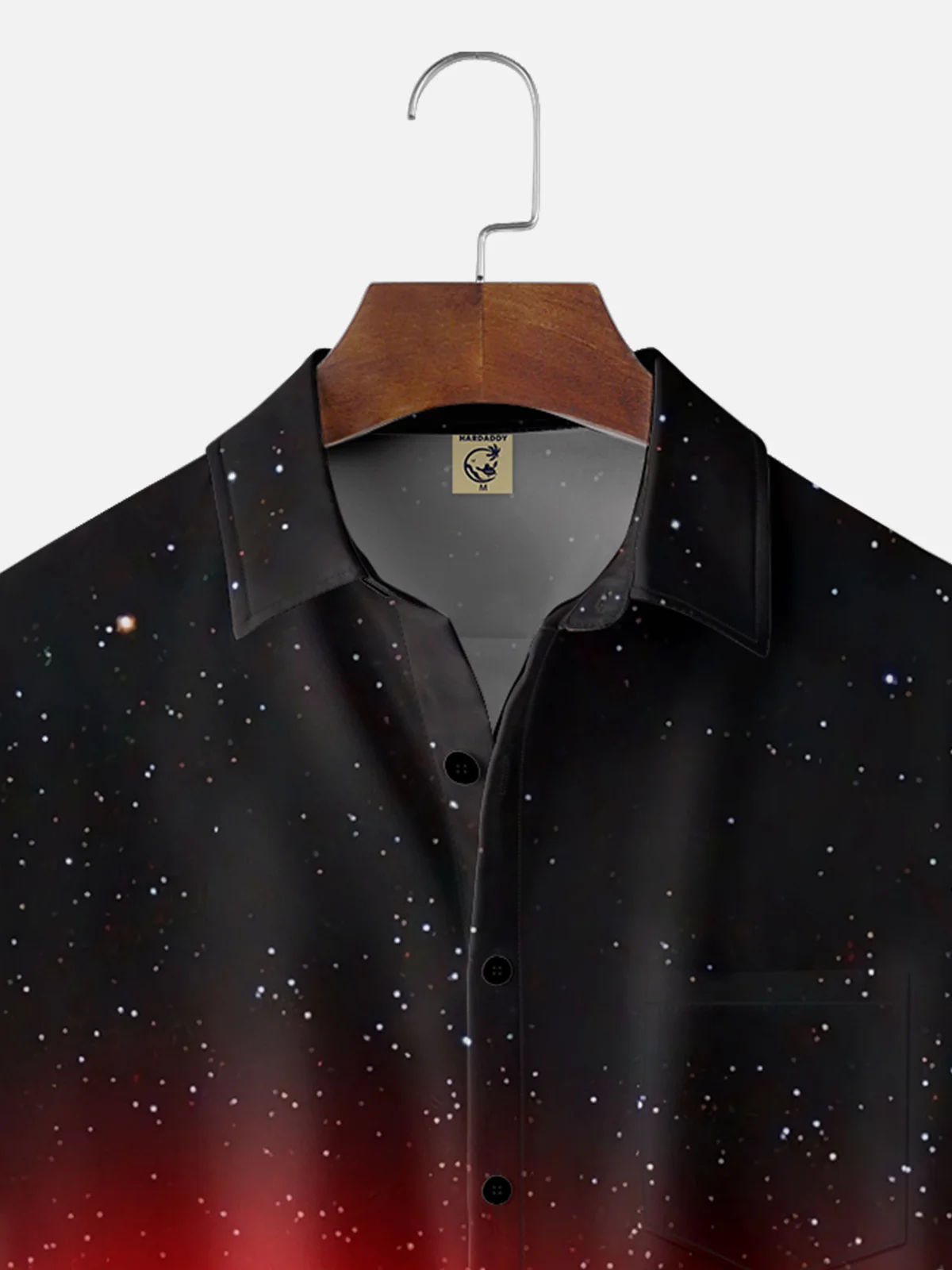 Moisture-wicking Rock Spirit Chili Art Red Chest Pocket Casual Shirt