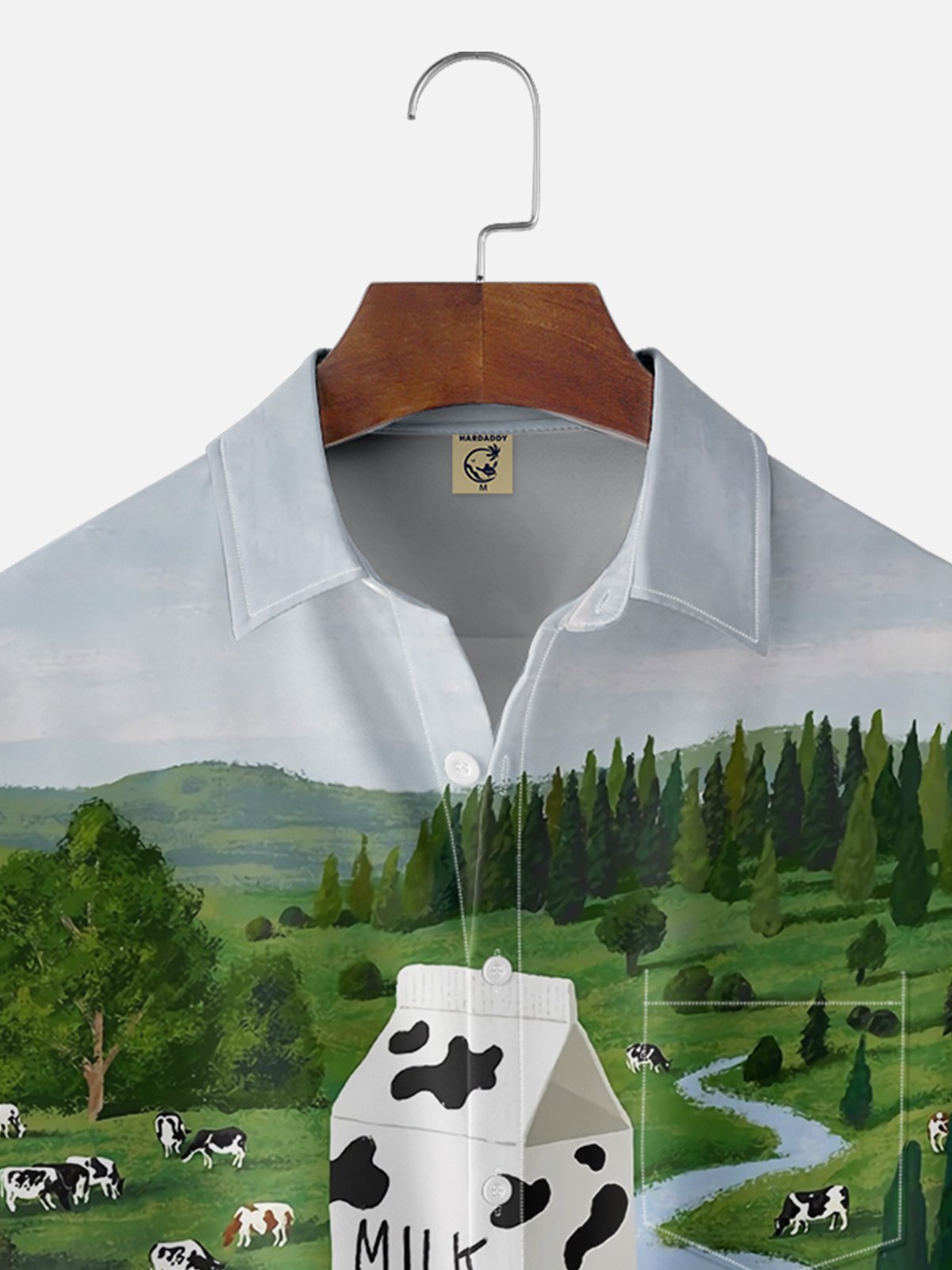 Moisture-wicking Cow Farm Funny Chest Pocket Casual Shirt