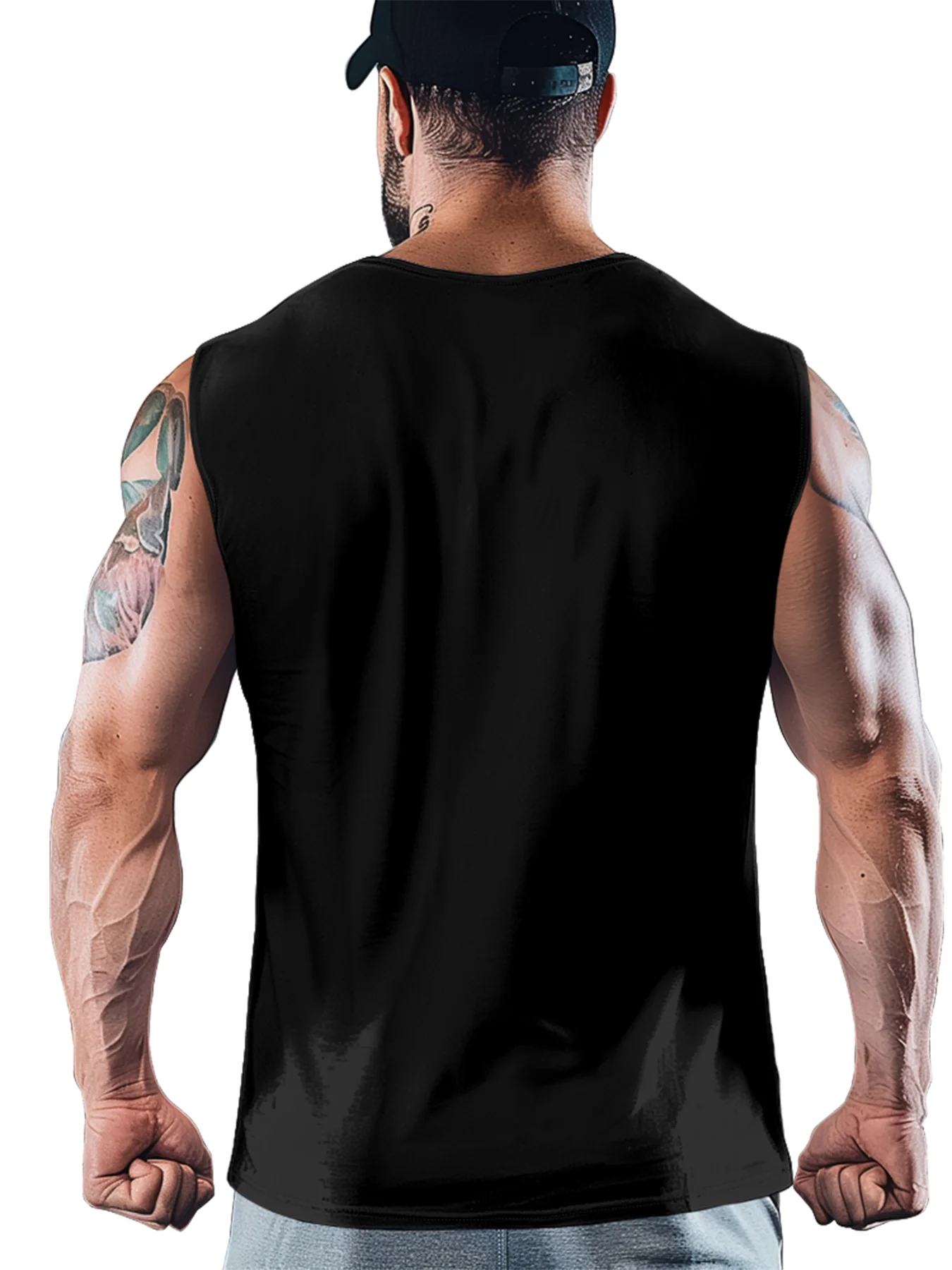 Mens Crewneck Tank Tops Christ Easter Beach Sleeveless Shirt