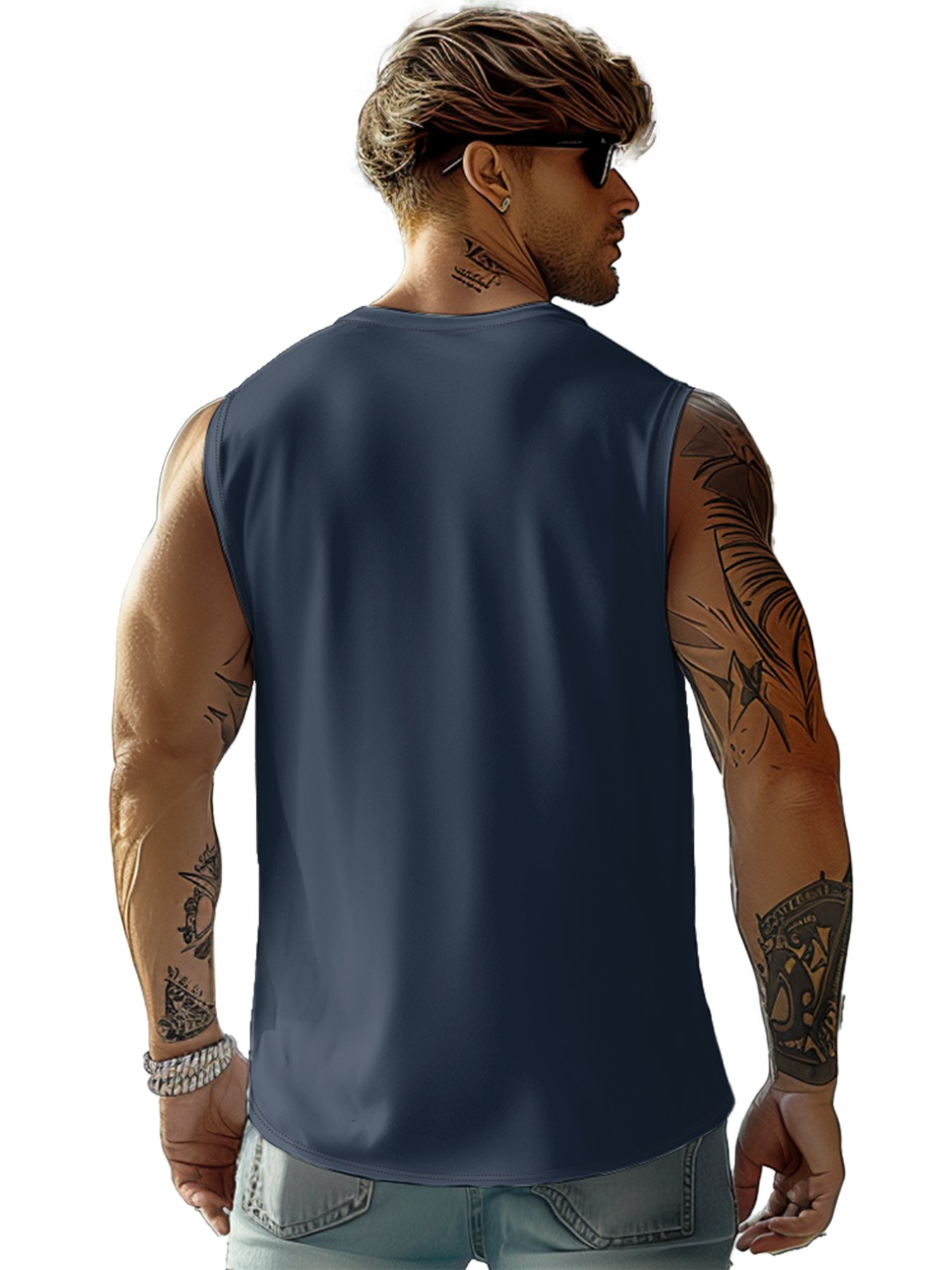 Mens Crewneck Tank Tops American Football Show Me Some TDs Beach Sleeveless Shirt