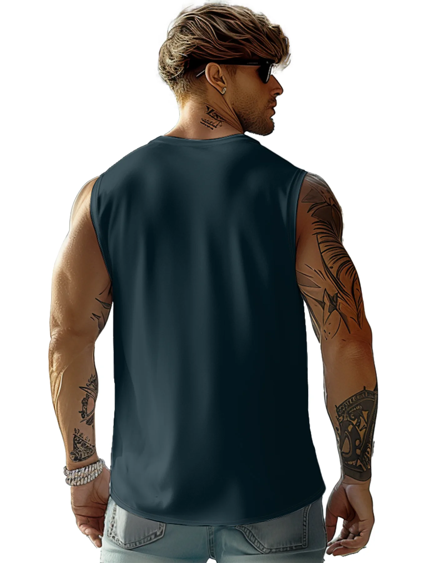 Mens Crewneck Tank Tops Duck You Motherducker Beach Sleeveless Shirt