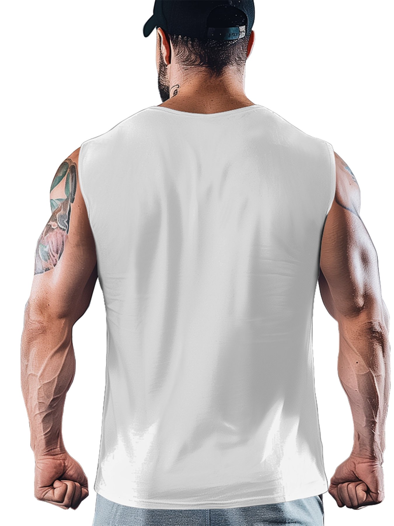 Mens Crewneck Tank Tops Cross Easter Beach Sleeveless Shirt