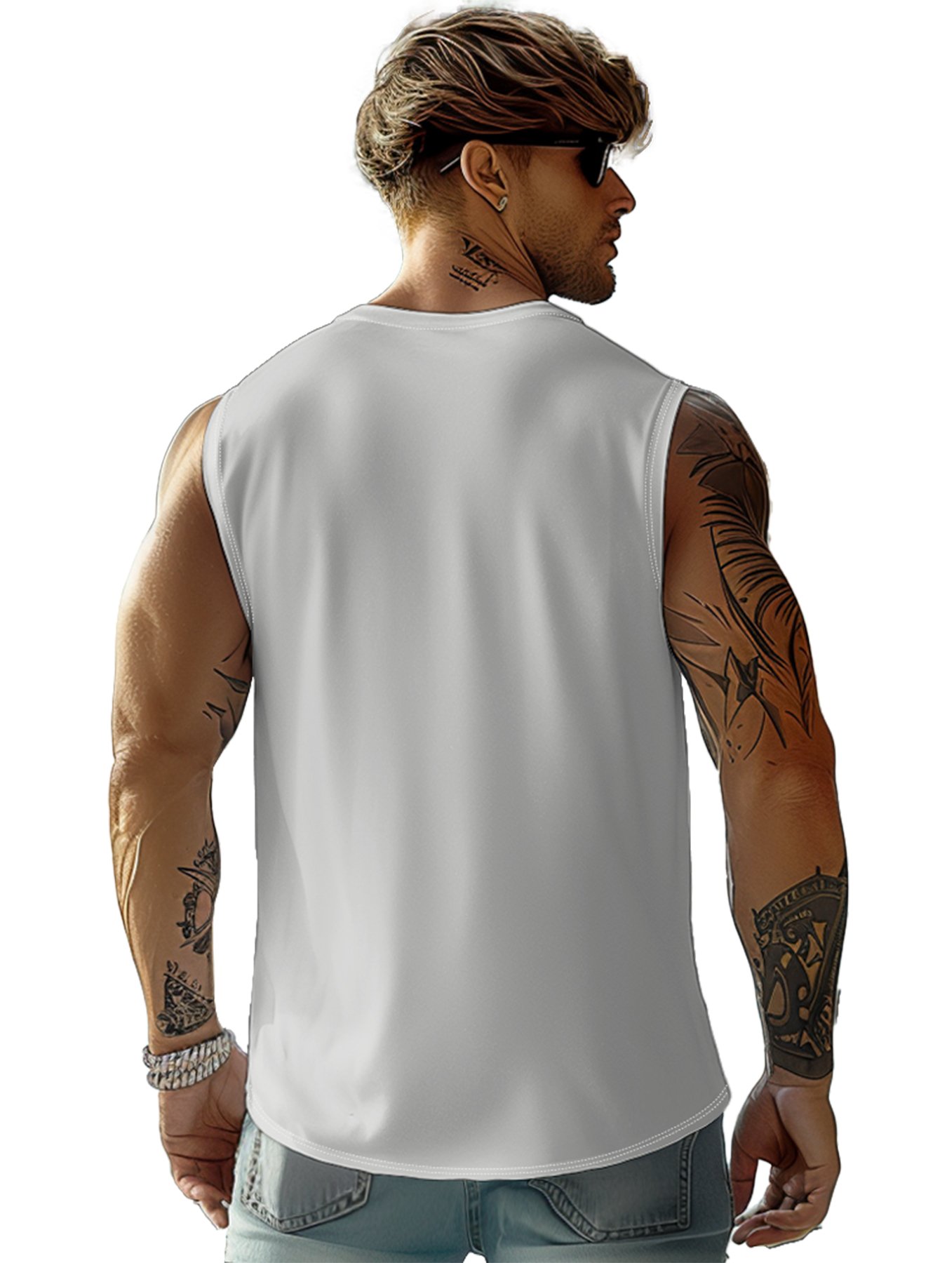 Mens Crewneck Tank Tops 1776 We the People Beach Sleeveless Shirt