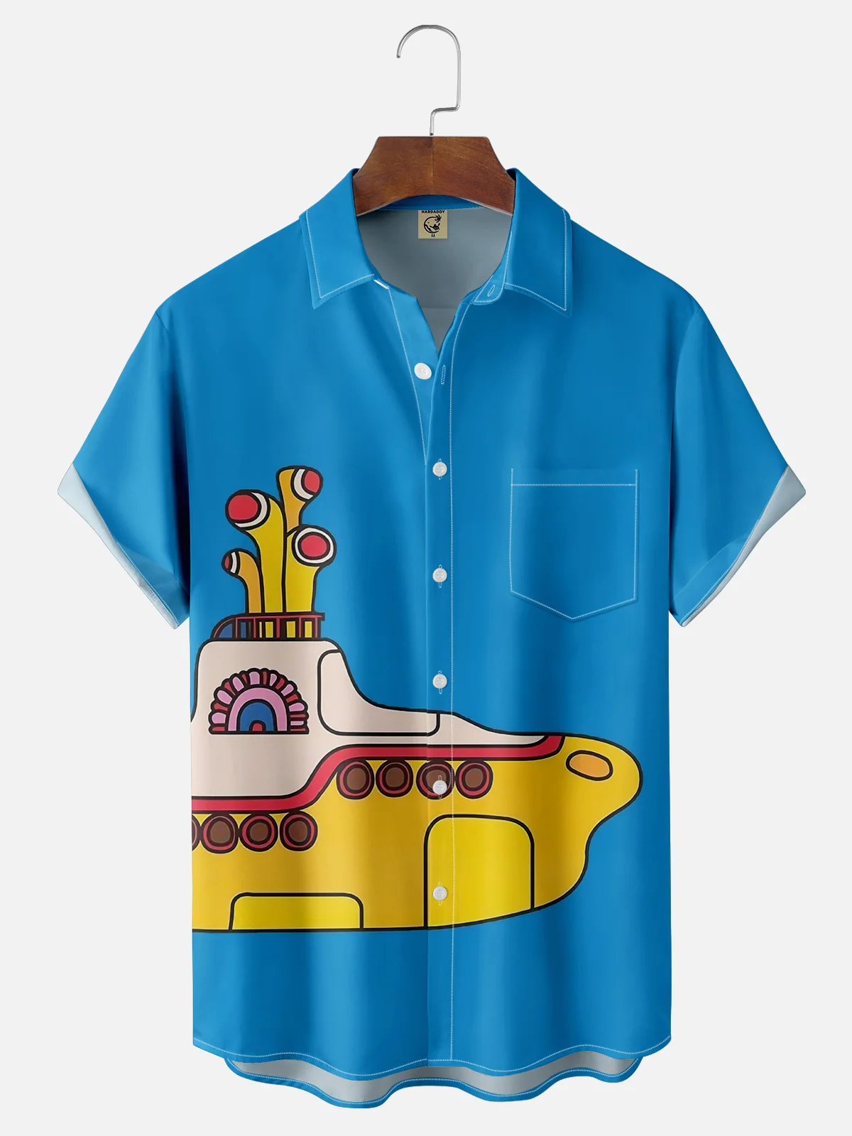 Moisture-wicking Music Band Chest Pocket Casual Shirt