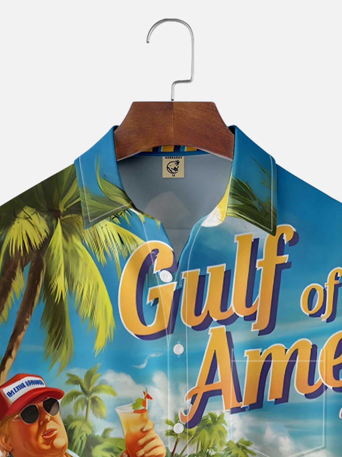 Moisture Wicking Vacation Trump Chest Pocket Hawaiian Shirt