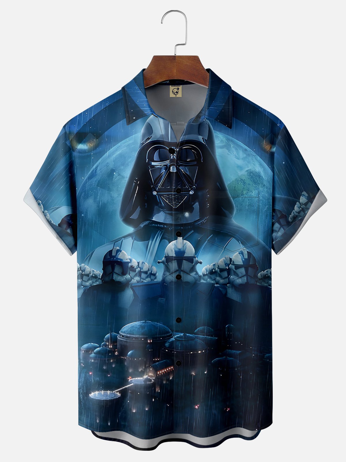Moisture-wicking Technology Universe Art Star Character Chest Pocket Casual Shirt