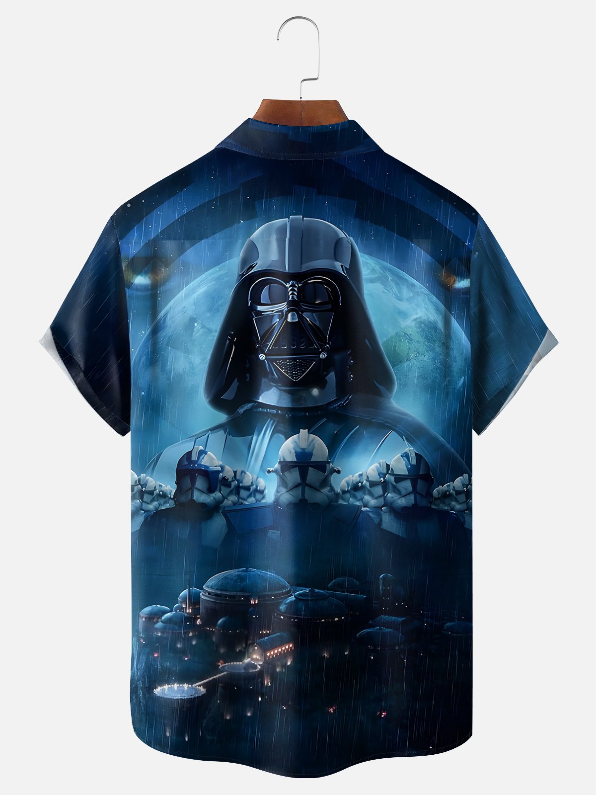 Moisture-wicking Technology Universe Art Star Character Chest Pocket Casual Shirt